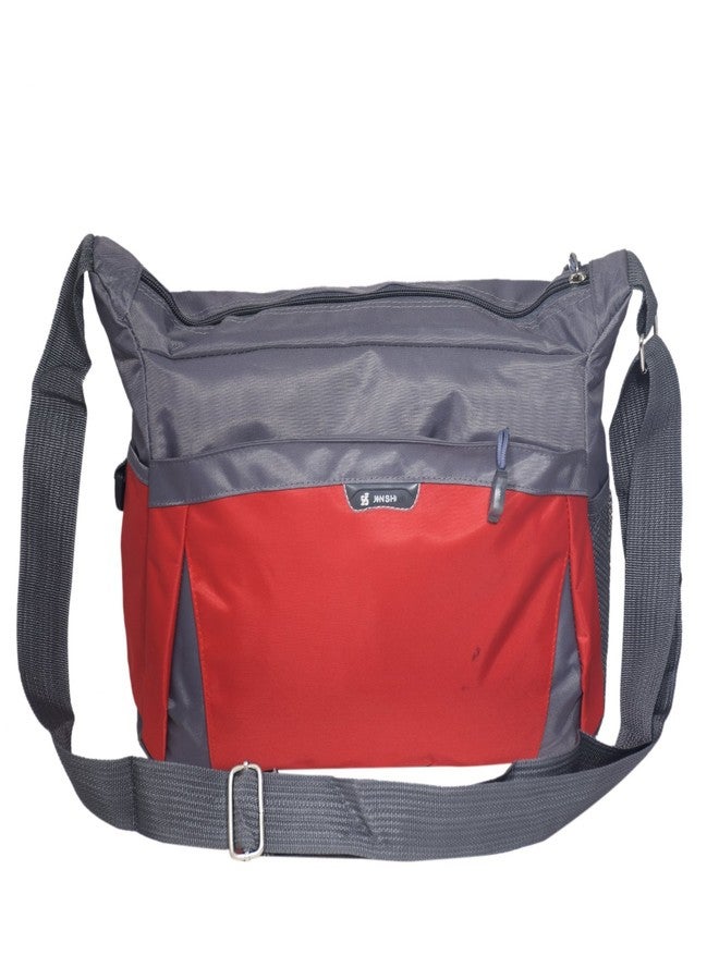 SRI Men's/Boys Casual Messenger Sling Cross Body One Side Polyester Shoulder Bag for Travel Office Business College (Red) - Image 1